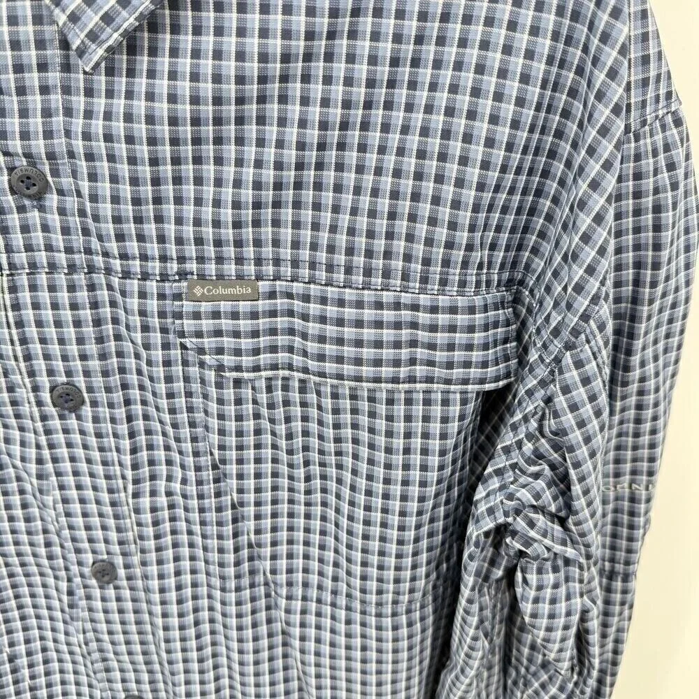 Columbia Silver Ridge 2 Plaid Button Down Shirt Long‎ Sleeve Omni-Shade 2XL 2XL